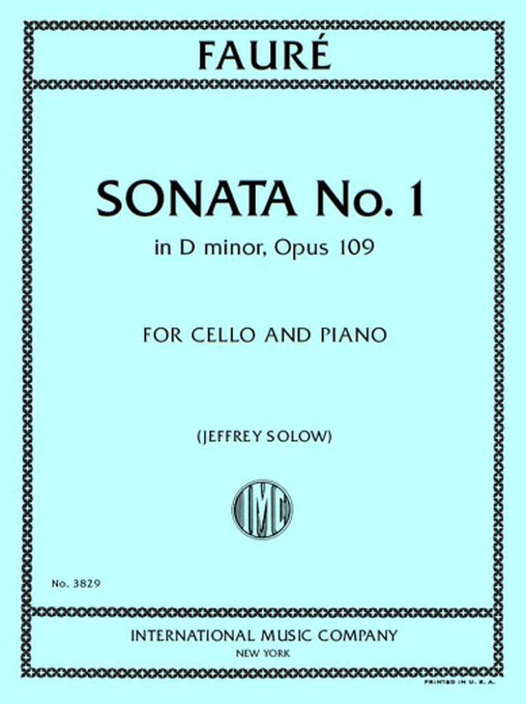 Cello Sonata No.1 in D minor, Op. 109